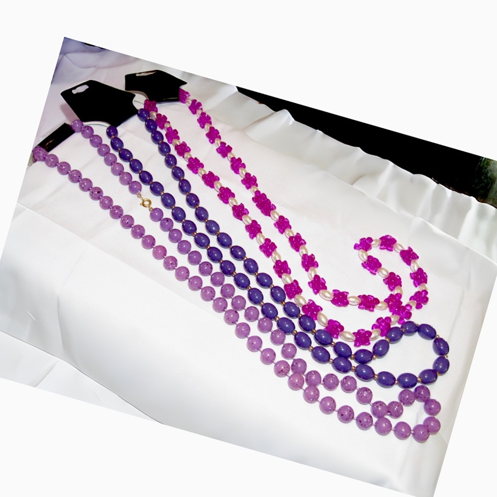 Purple Costume Necklace Set